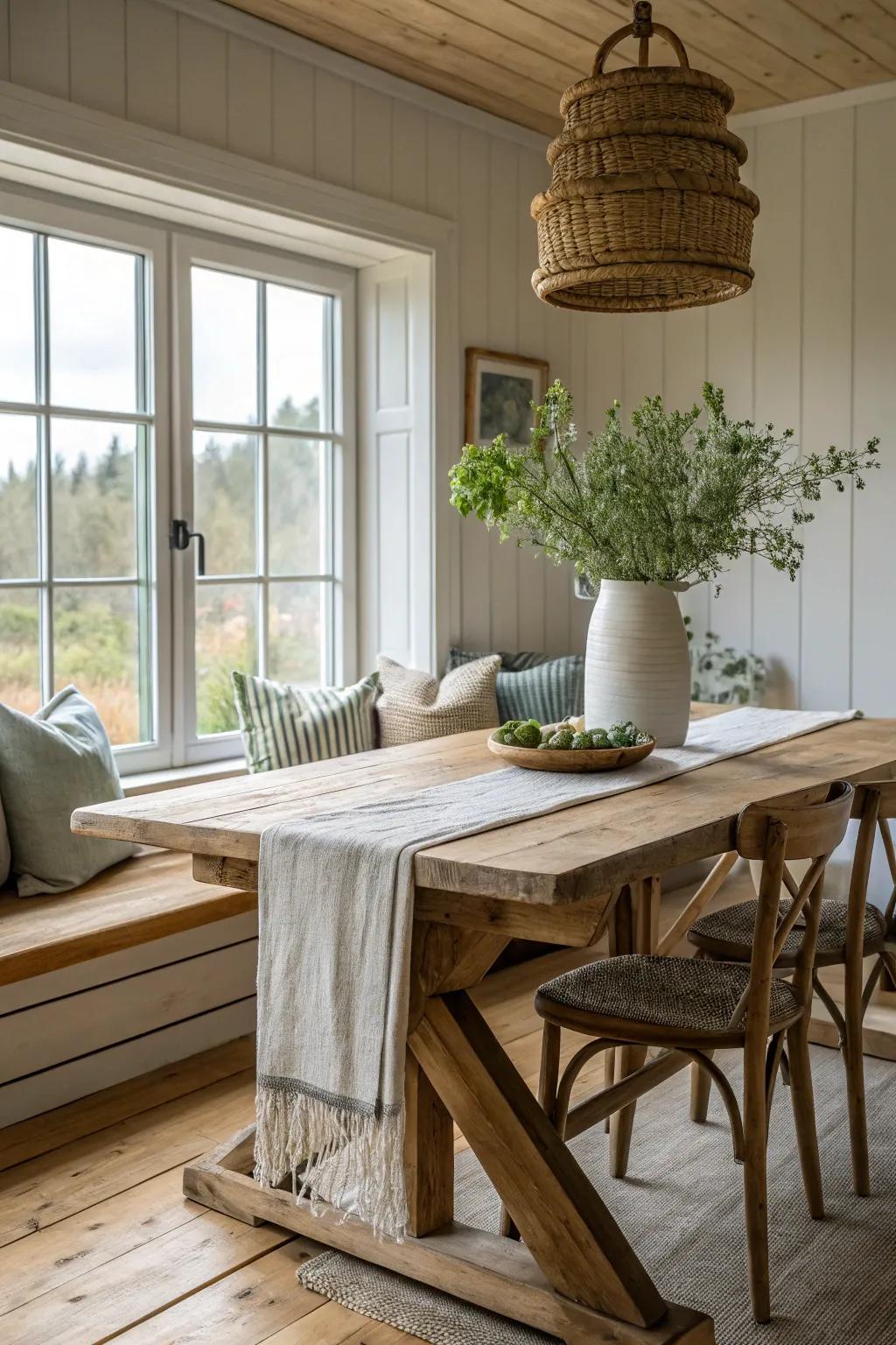 Find charm in simplicity with a farmhouse fresh design. #FarmhouseStyle #CozyLiving