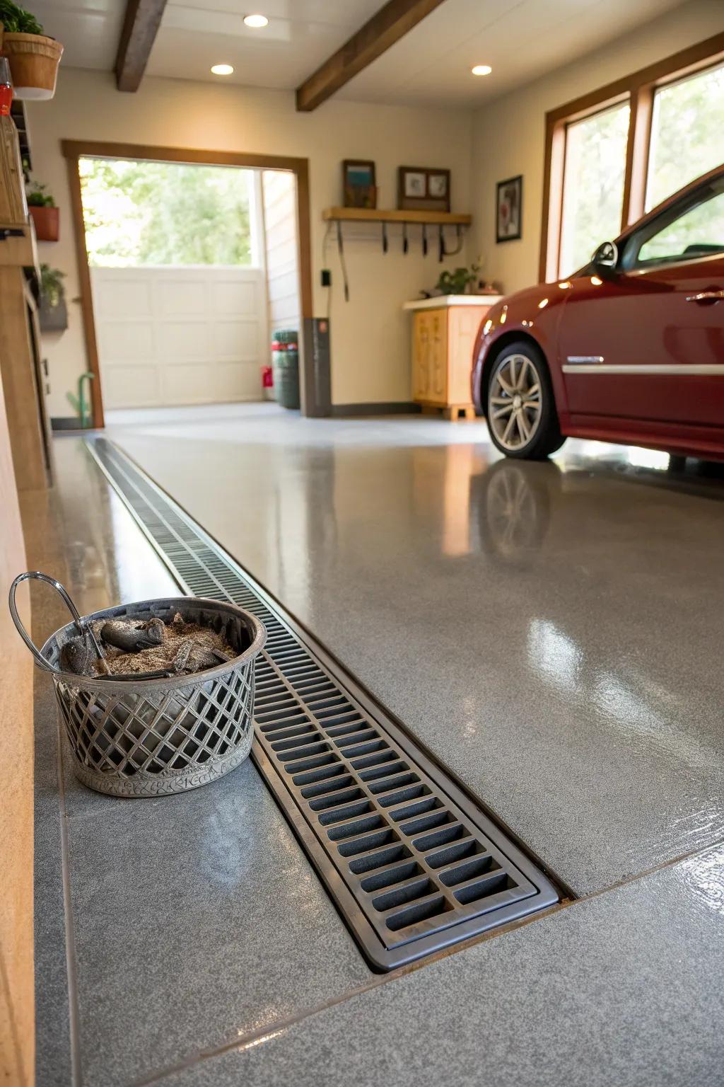 Keep drains clear with handy debris baskets.