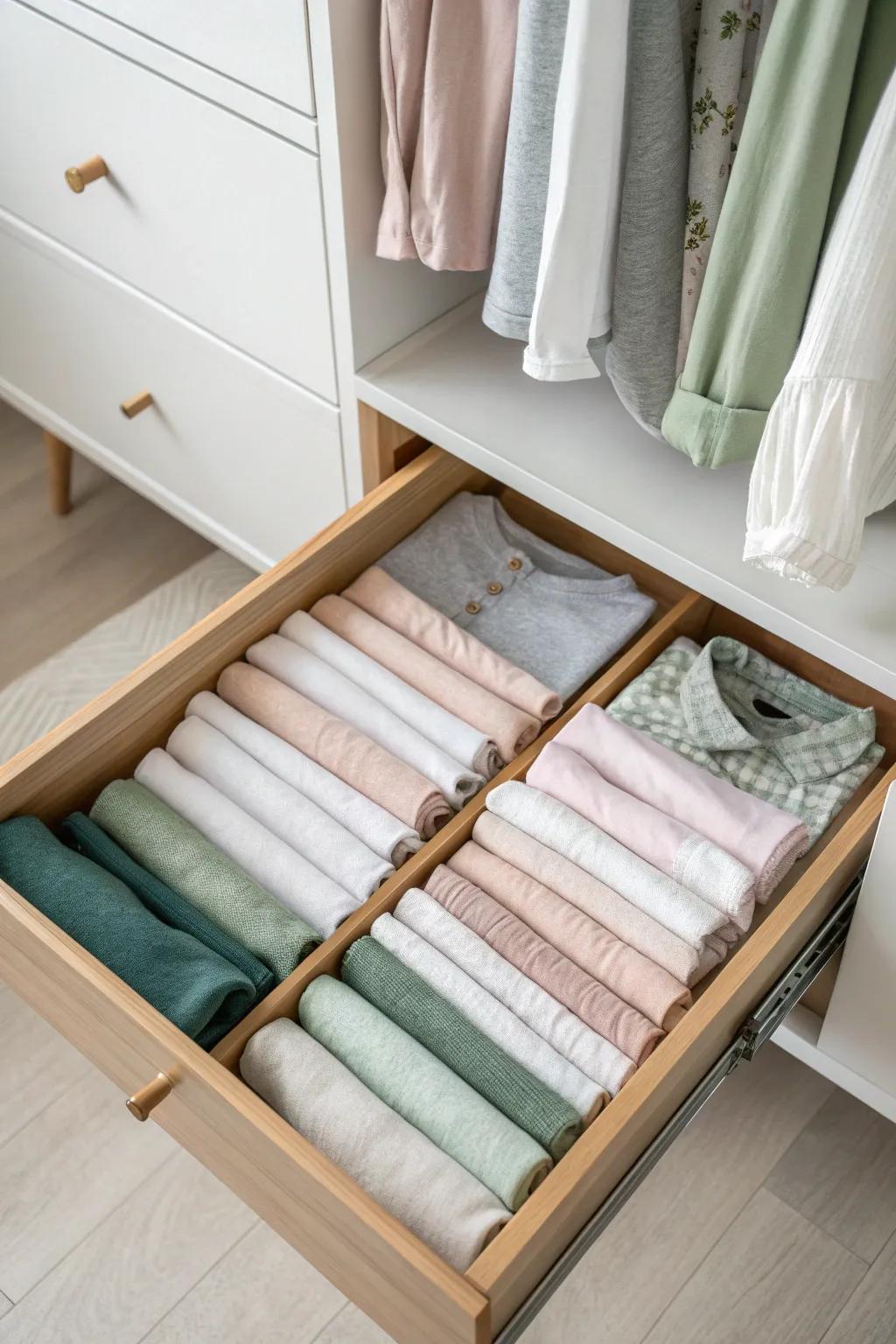 File folding brings order to your drawers, boosting visibility and maximizing space.