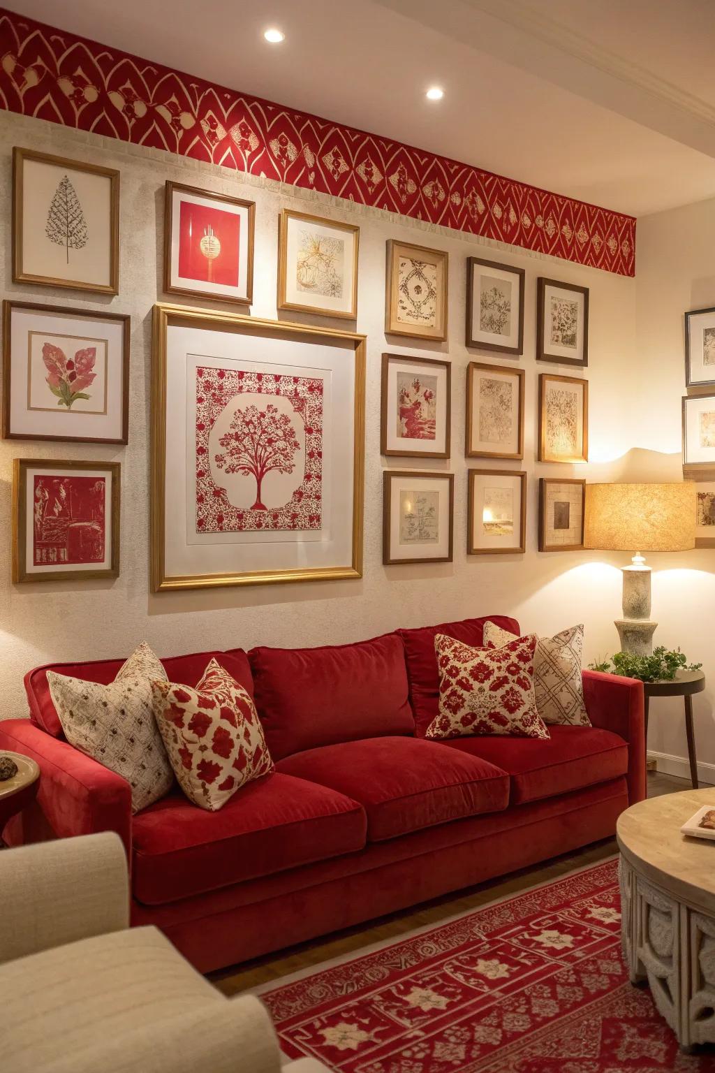 Tell your story through a curated gallery wall that enriches your living space.