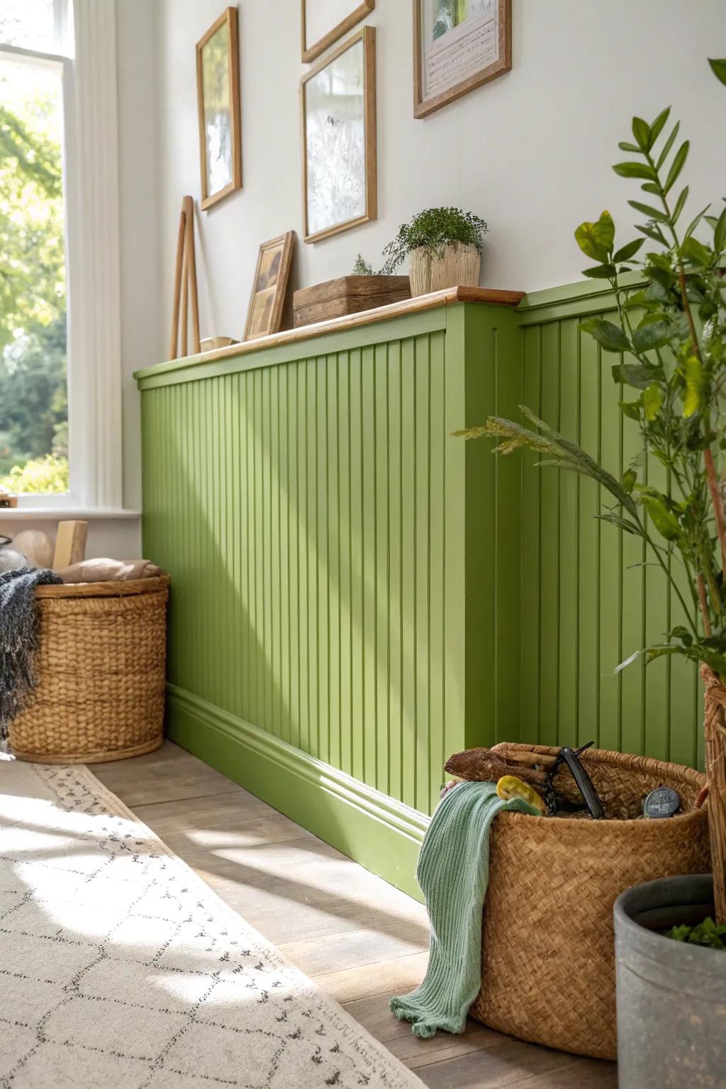 Go green with eco-friendly bamboo wainscoting caps that offer style and sustainability.