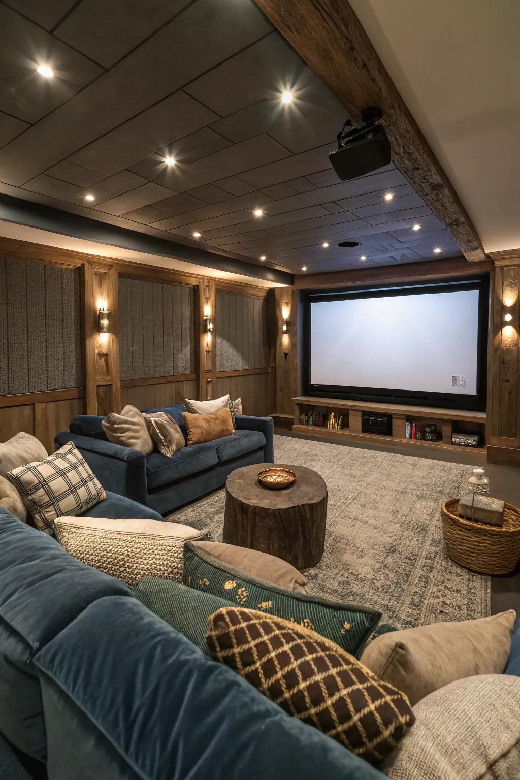 Entertain in style with a home theater room that's perfect for movie nights.