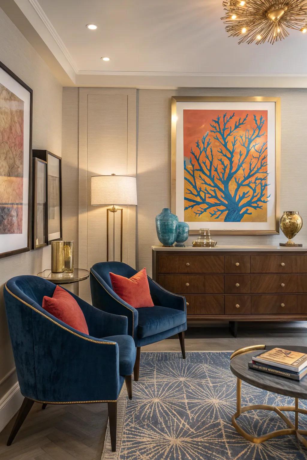 A signature decor piece adds personality and intrigue to your space.