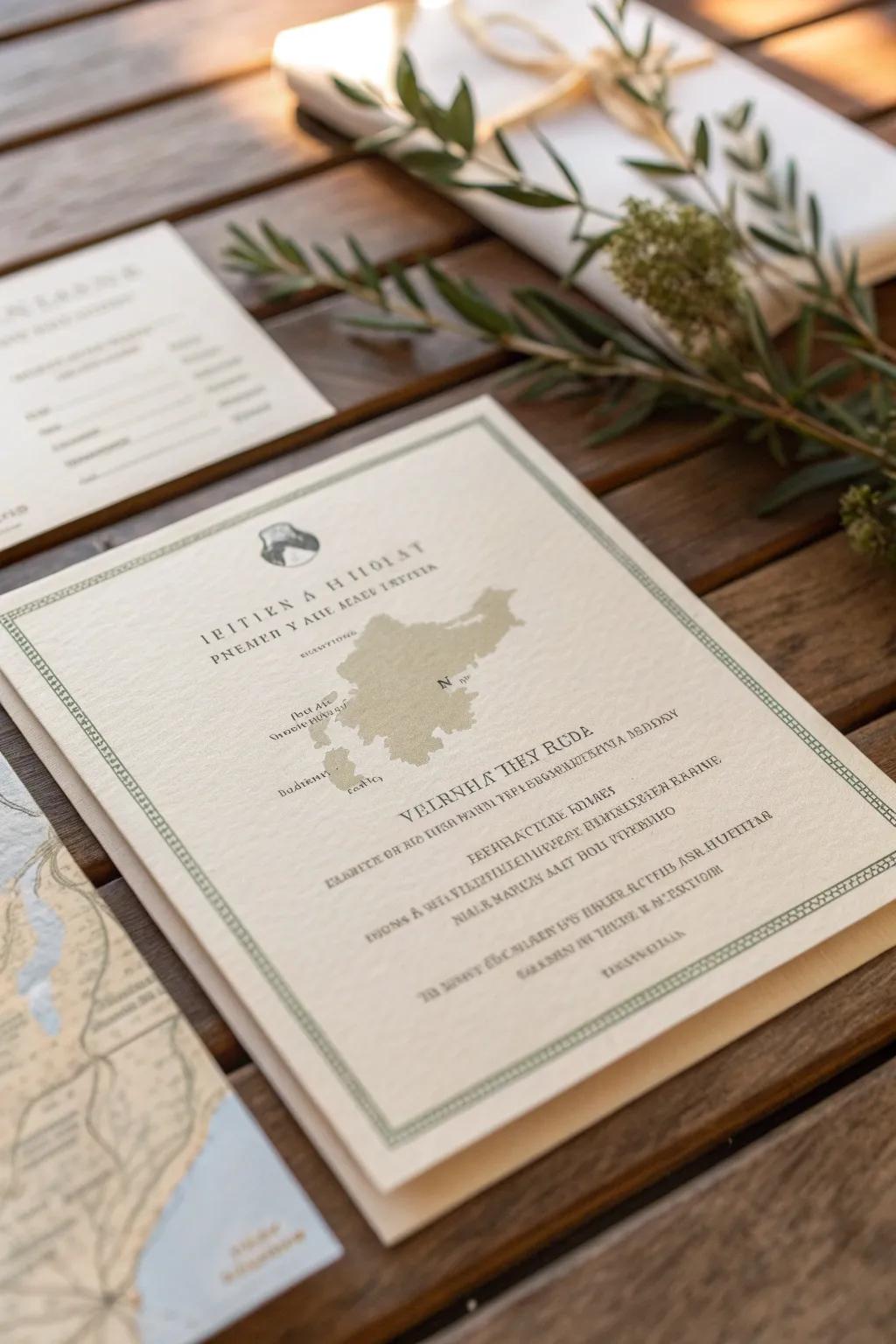 Guide your guests with a charming map that doubles as art. 🗺️ #WeddingMaps #ArtisticTouch