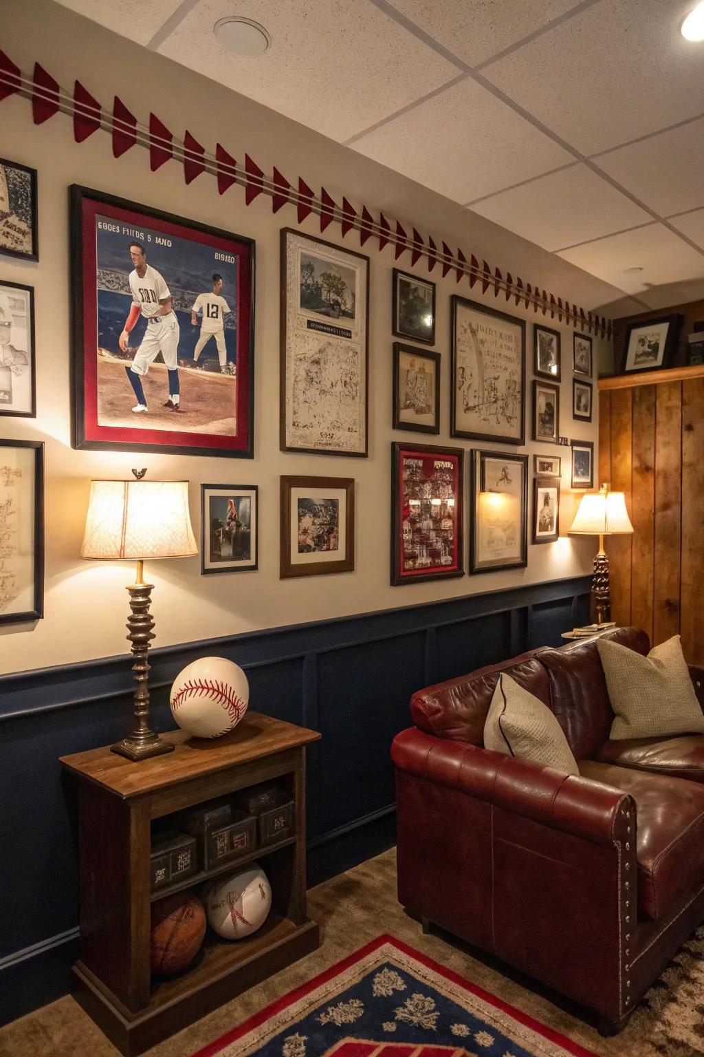Celebrate history with a striking display of baseball's finest moments. 📇 #Nostalgia #WallArt