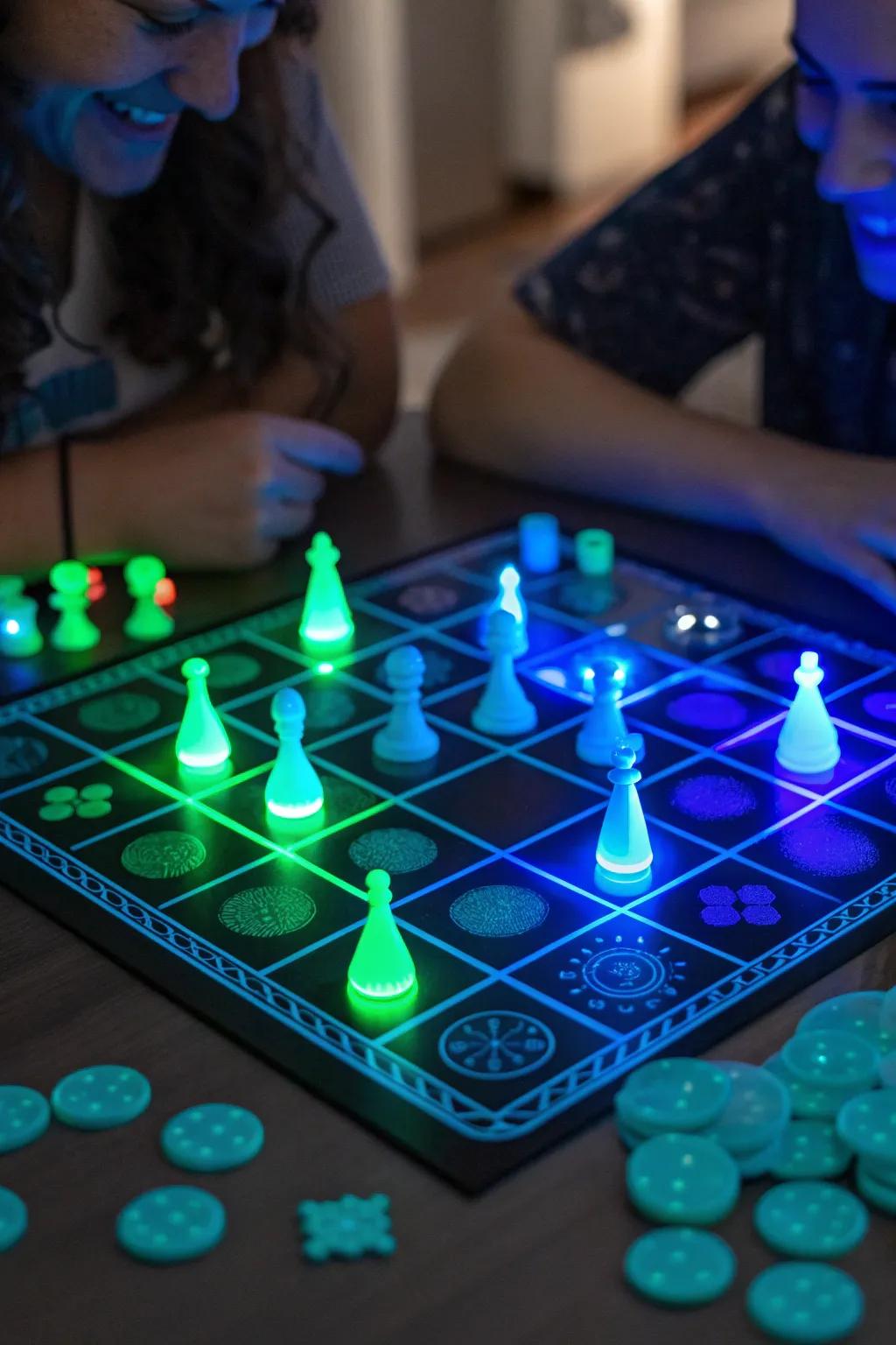 Light up your game nights with glow-in-the-dark features that add a magical touch to your decor.