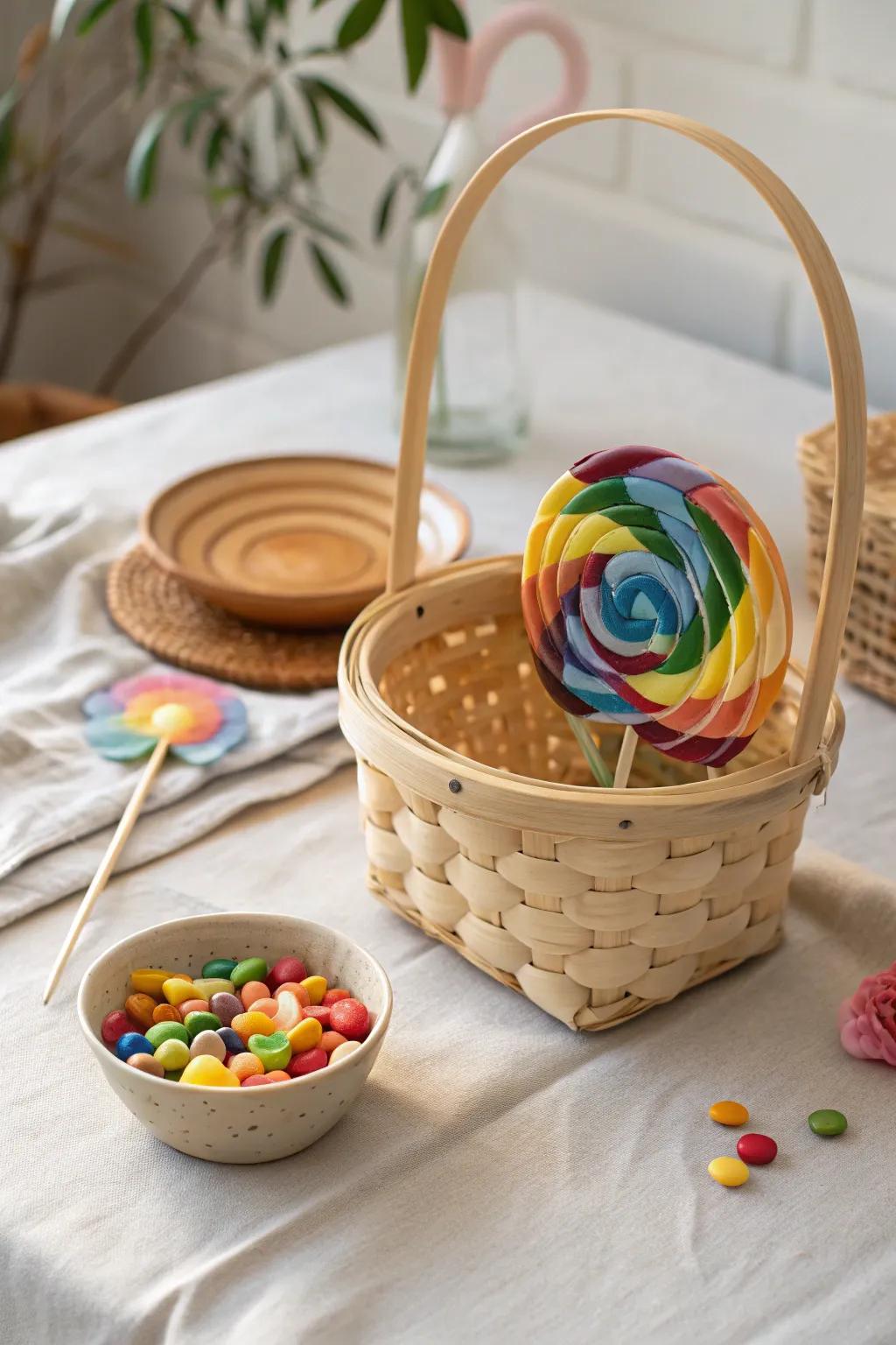 Celebrate diversity with a rainbow-themed basket that bursts with joy and color! 🌈 #RainbowJoy #ColorfulCelebration #DiverseGifts