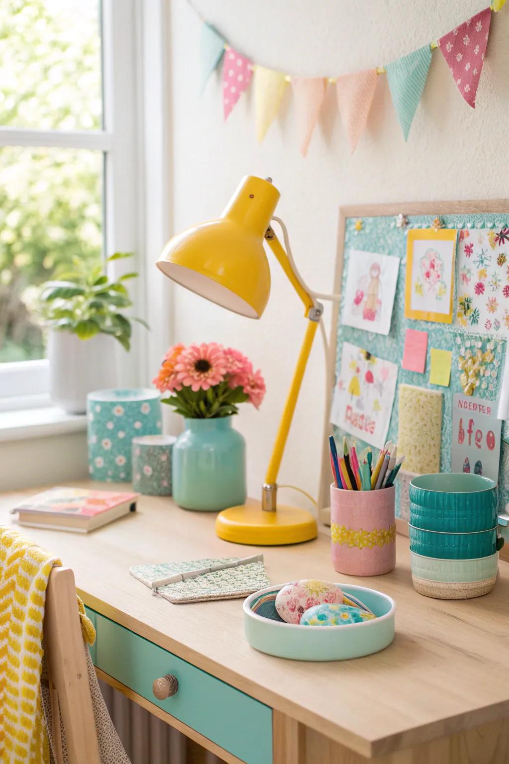 Let your personality shine with whimsical touches that make your desk a happy place.