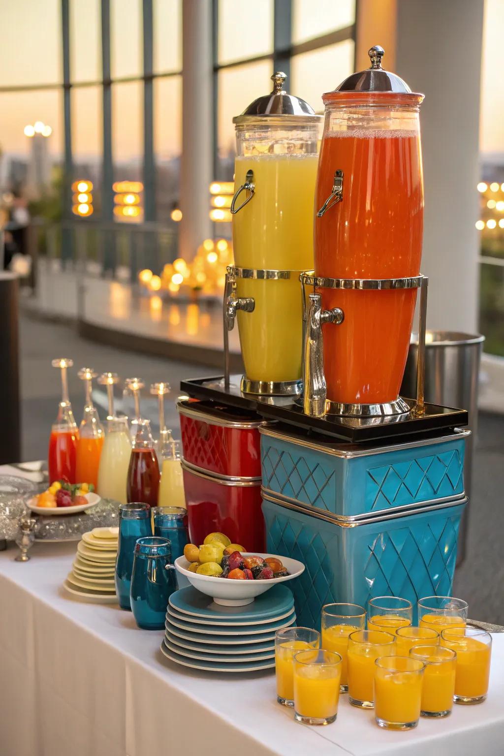 Celebrate the season with a drink display that captures the essence of the time of year. #SeasonalDecor #WinterWonderland