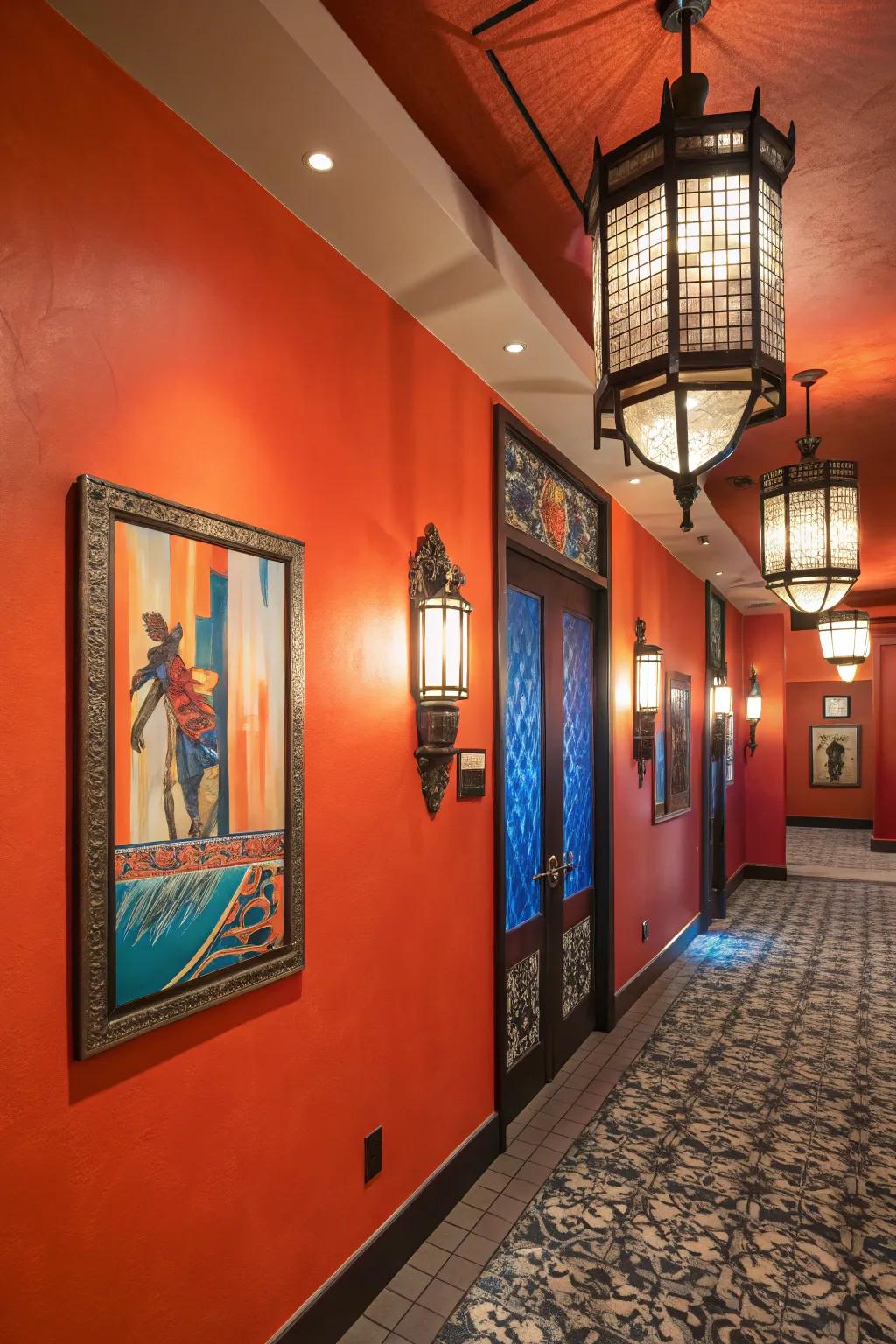 Express your personality with a mix of sconce styles for a one-of-a-kind hallway.