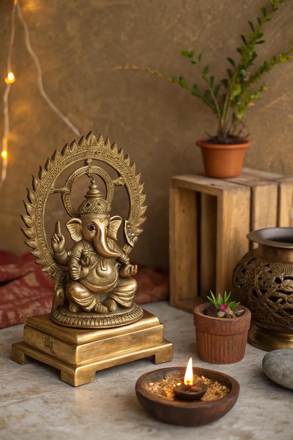 Invite prosperity and wisdom with a beautifully crafted Ganesha idol.