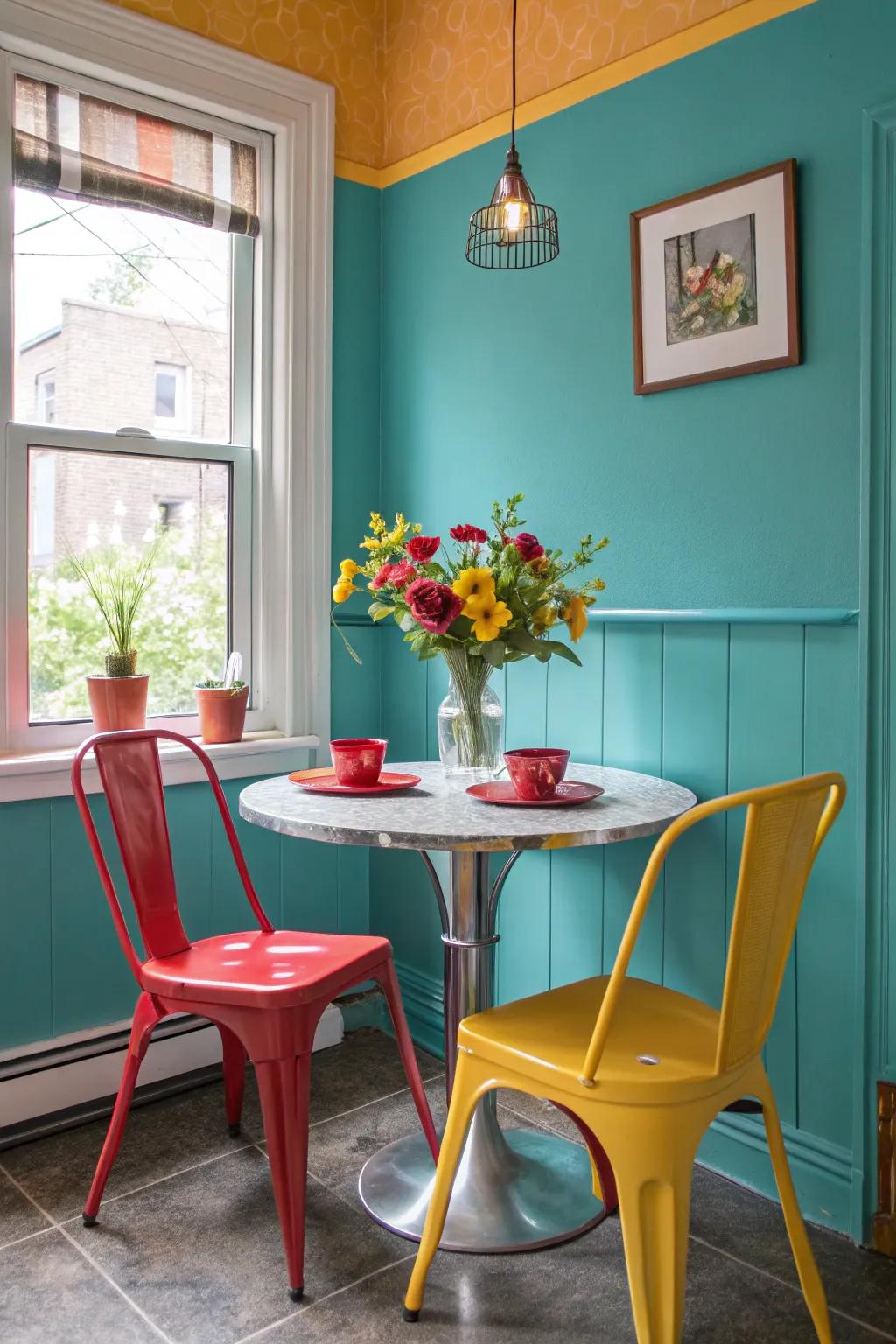 Enjoy your morning meals in a nook designed for relaxation and connection. ☕#BreakfastNook #DiningInStyle