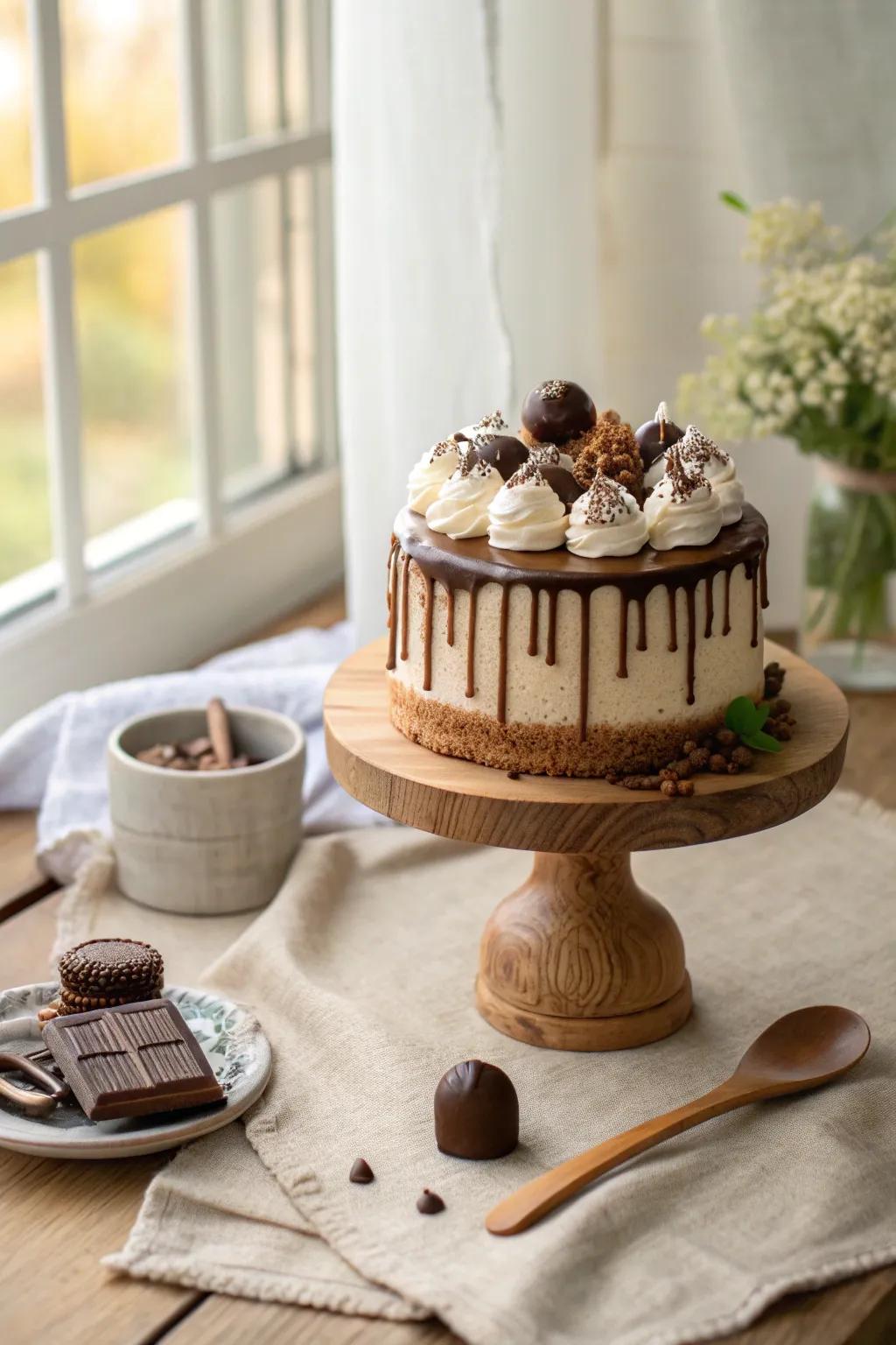 Dripping with chocolate goodness, this cake is a decadent delight.