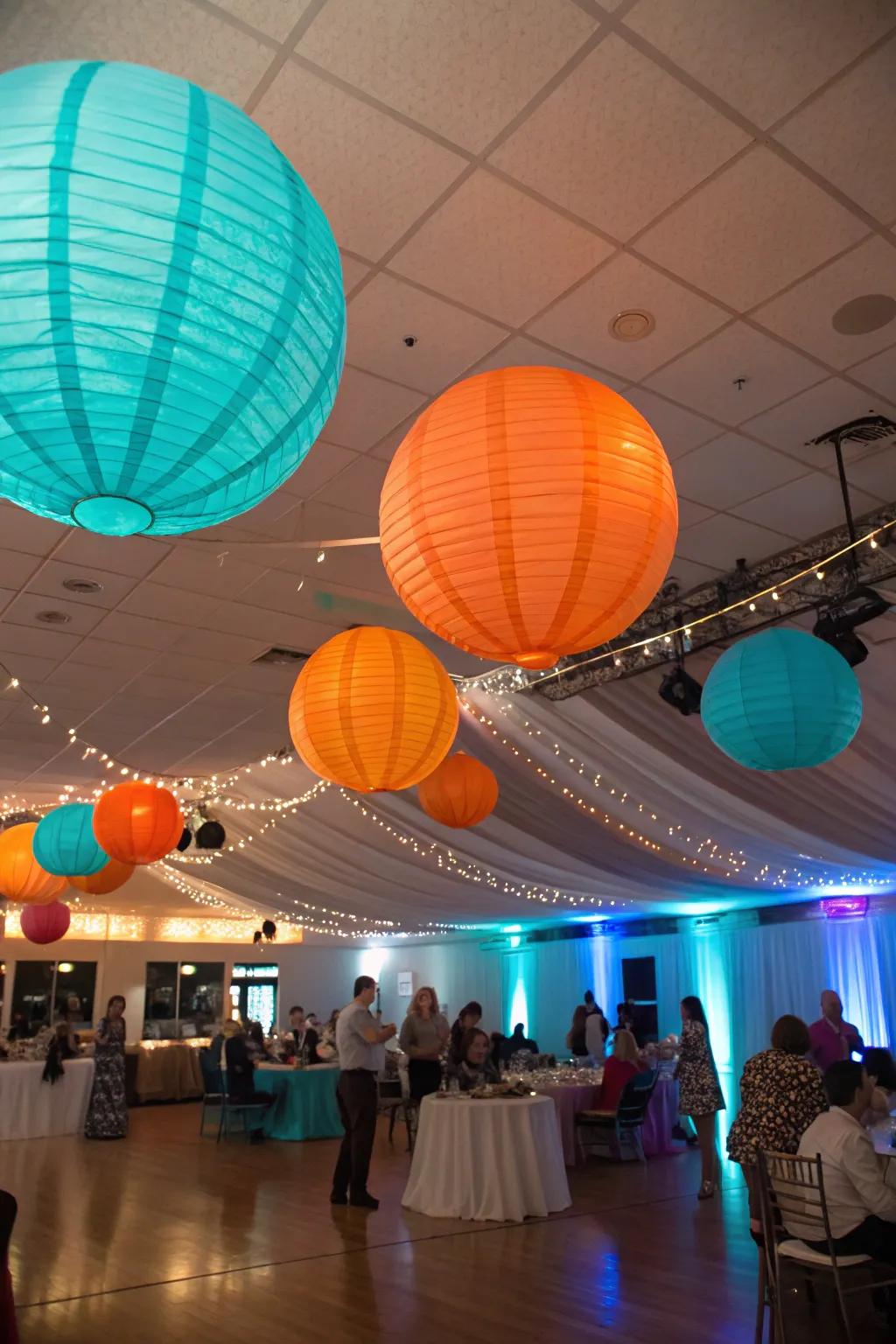 Look up! Surprise your guests with stunning ceiling decor that adds depth and intrigue.