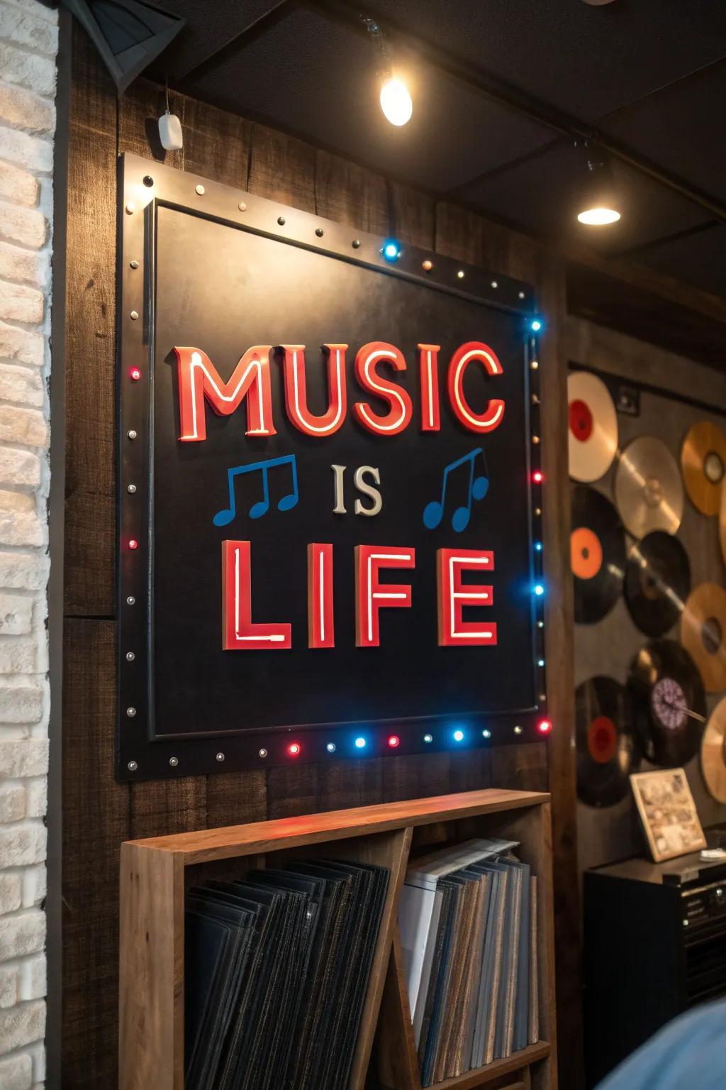 Words to live by: Rock quotes add inspiration and a personal touch to your decor.