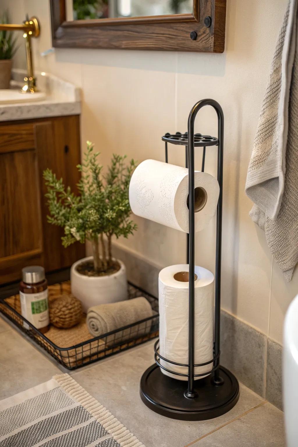 Experience ultimate convenience with a rotating holder that fits your style.