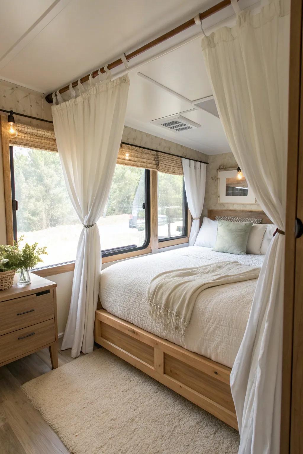 Let in natural light with sheer window treatments that add elegance. ☀️ #WindowMagic #NaturalLight