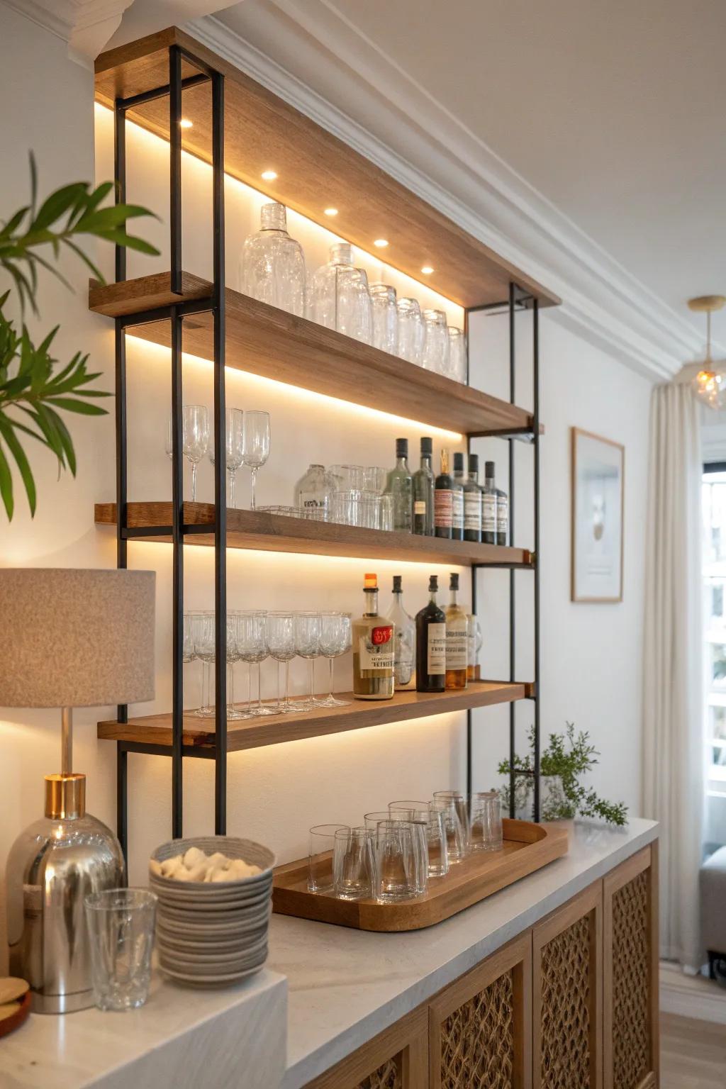Control your bar's ambiance with smart lighting that impresses every time. #SmartHome #BarInnovation