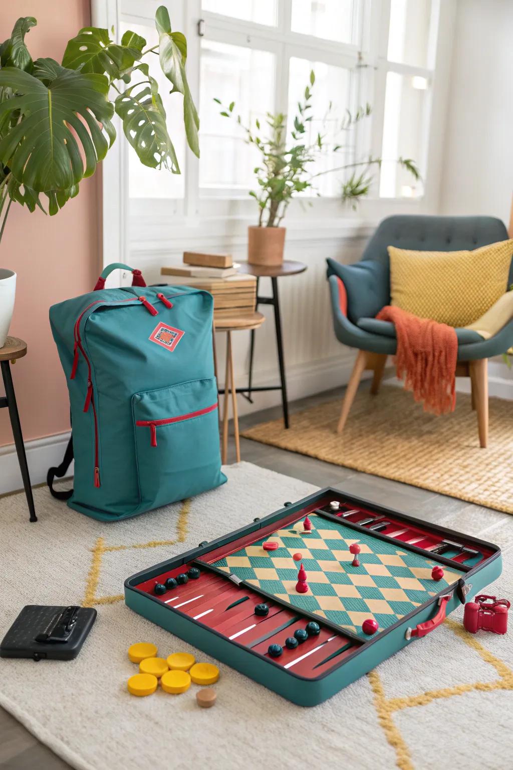 Take your game on the go with a portable setup that's ready for adventure. #GameOnTheGo #TravelPlay