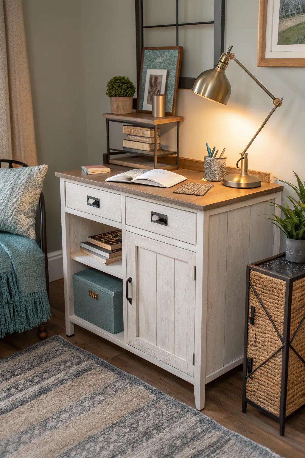 Maximize your space with clever under-desk storage solutions.