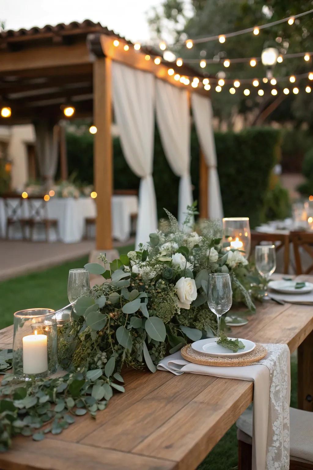 Natural elements bring an elegant, earthy touch to your wedding decor. 🌿 #NatureInspired #ElegantDecor
