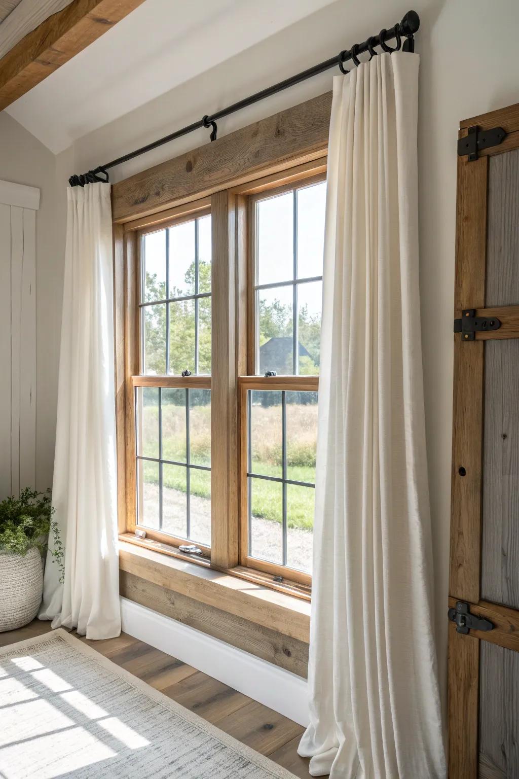 Metal accents bring a modern industrial touch to traditional farmhouse trims. #MetallicDecor