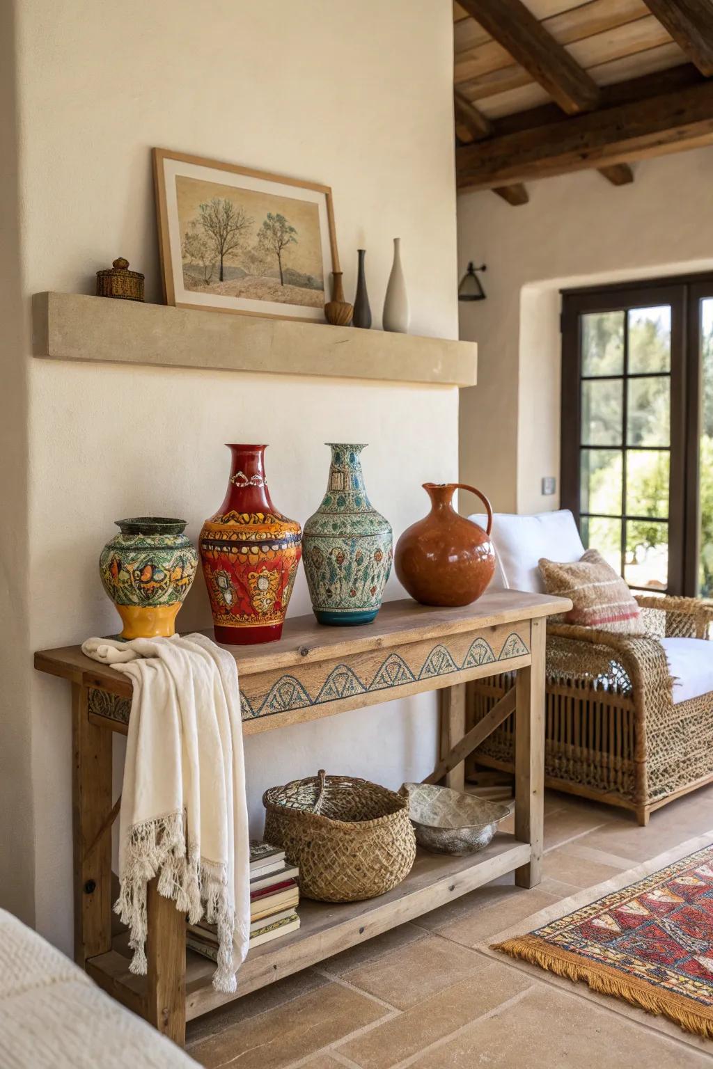 Add personality with artisan ceramics that tell a unique story. 🎨 #ArtisticDecor #InteriorInspiration