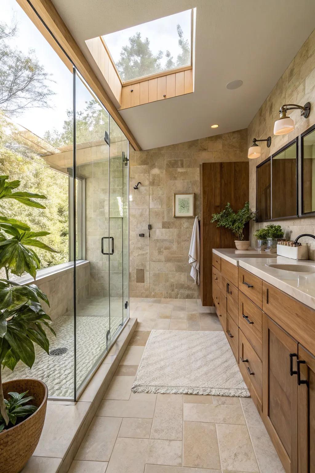 Open showers offer seamless flow and modern elegance. 🚿 #OpenShower #ModernBathroom