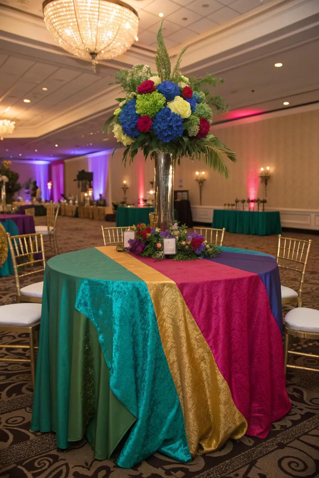 Bring your event to life with vibrant color blocking that commands attention. 🎨 #ColorBlock #BoldDecor #EventStyling