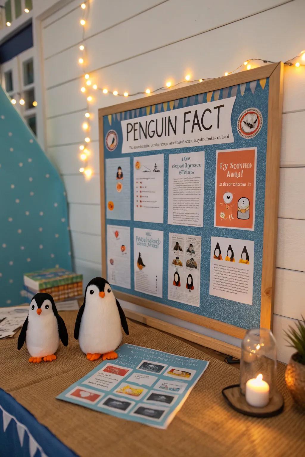Educate and entertain with a fact-filled penguin wall that sparks learning. 🐧📚 #EducationalDecor #PenguinFacts