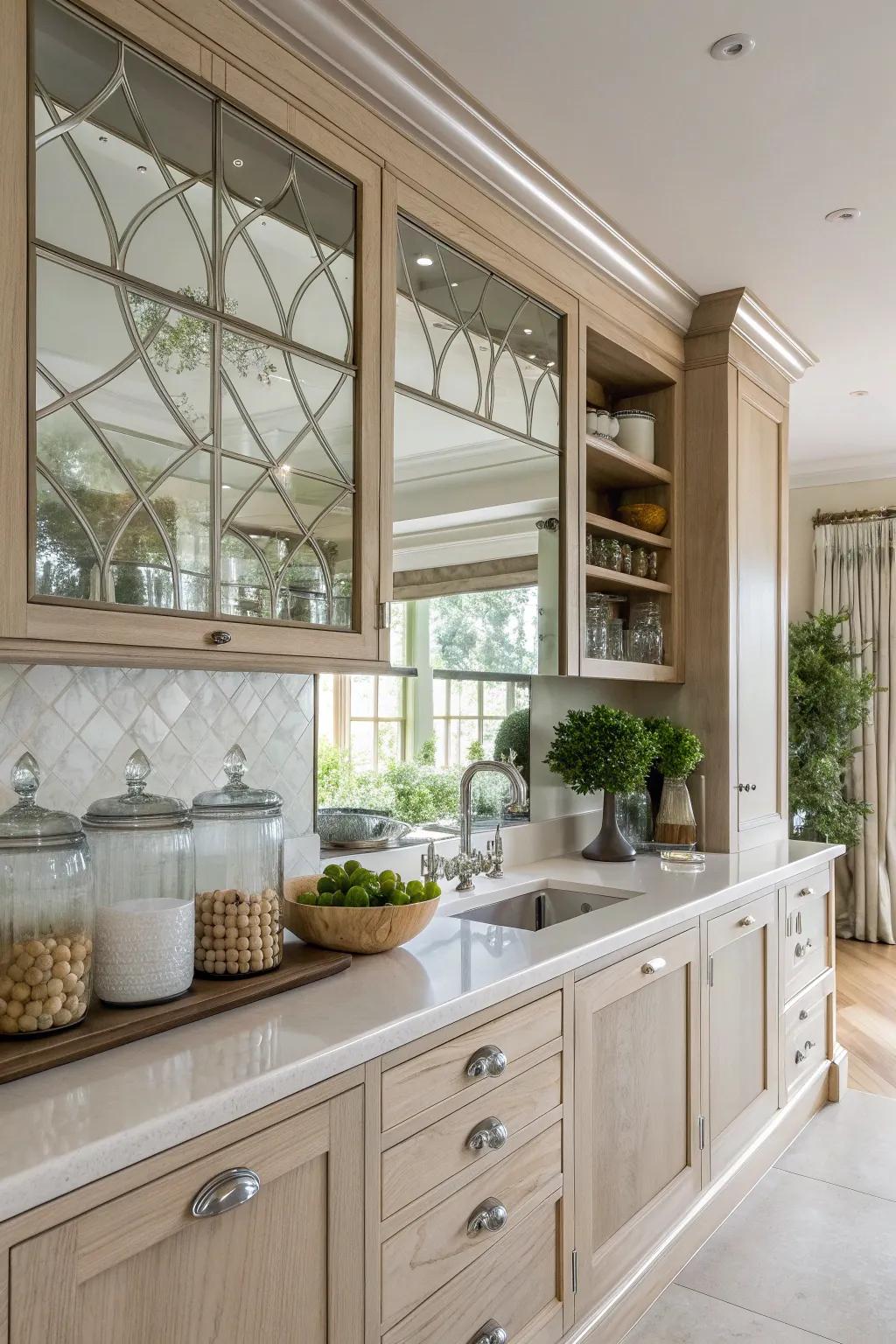 Brighten your space with reflective surfaces for a spacious feel.