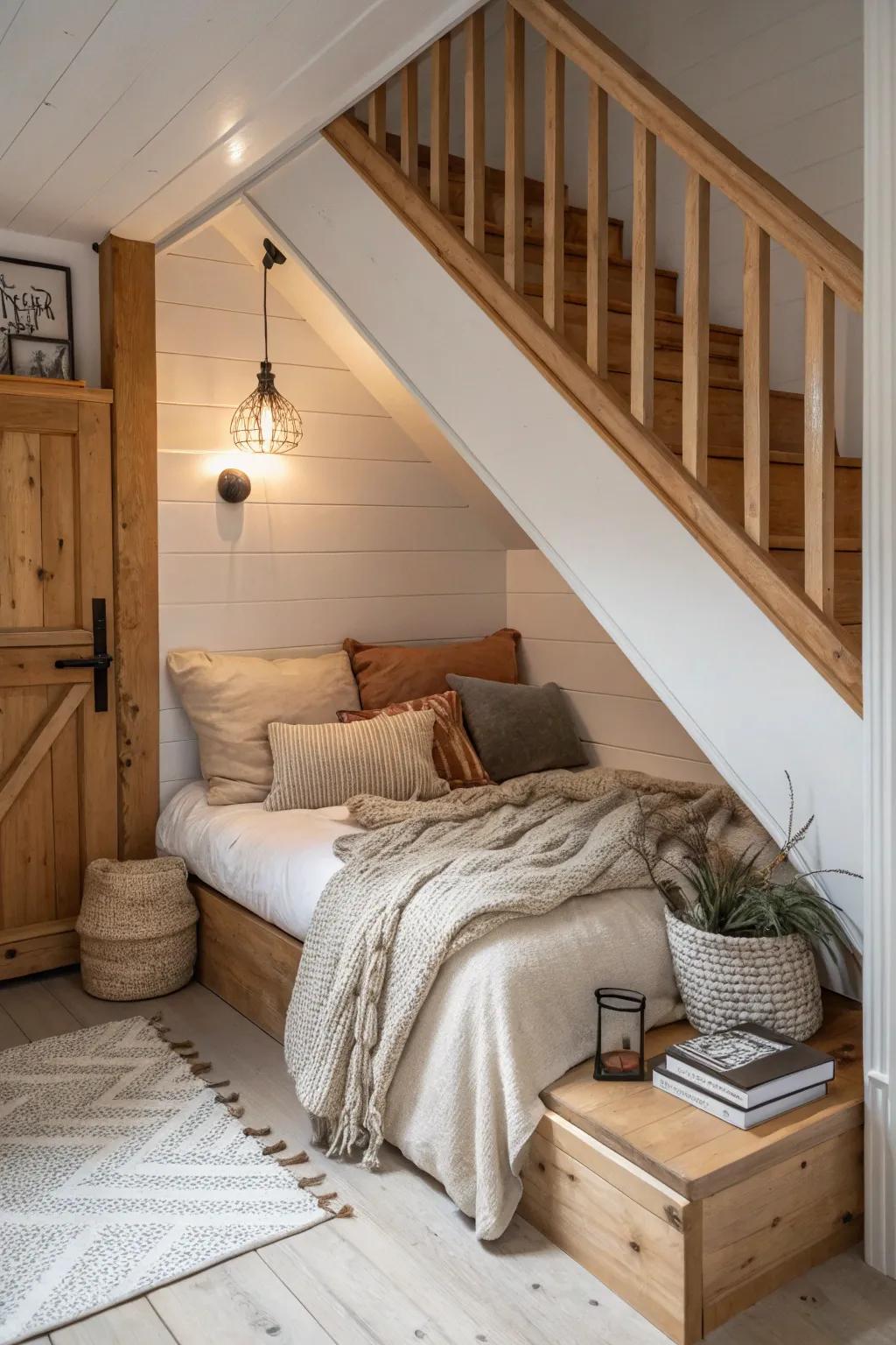 Turn under-stair spaces into charming nooks that maximize every inch with style.