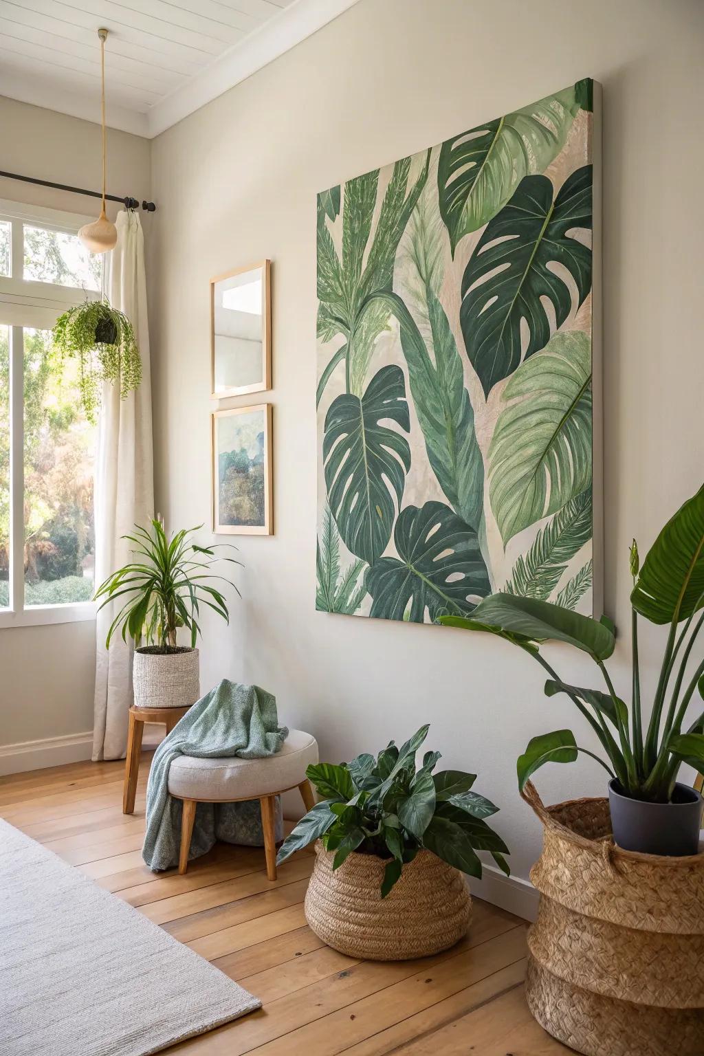 Freshen up your space with lush botanical canvases that breathe life into any room.
