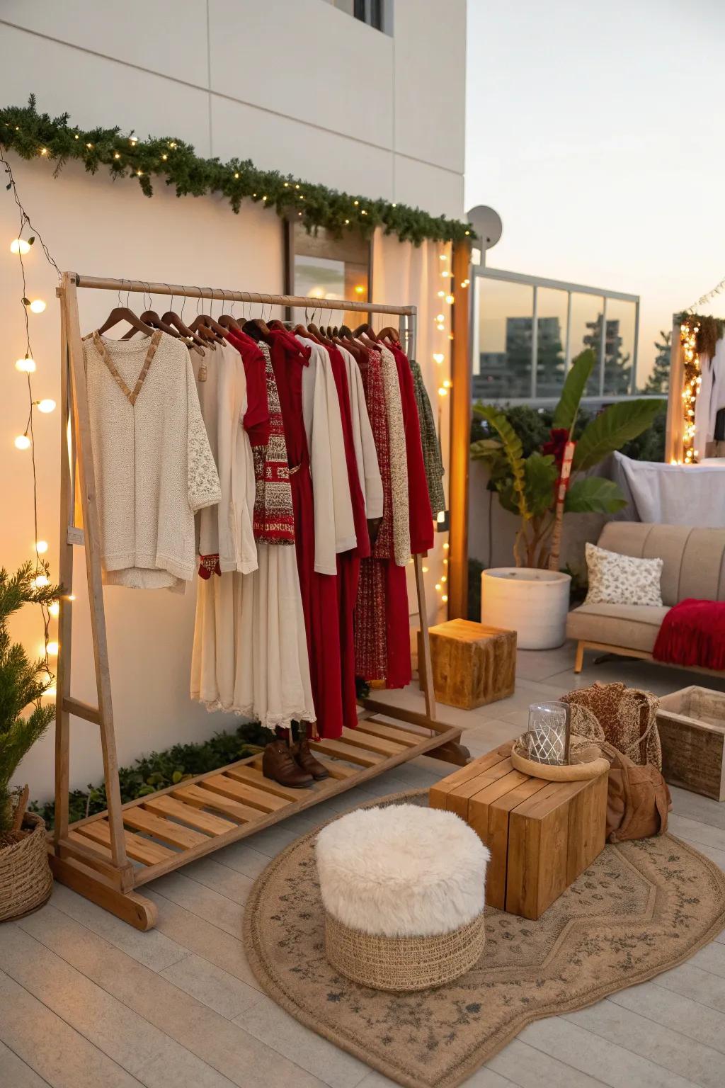 Inject fun into your festivities with a costume corner that encourages creativity.