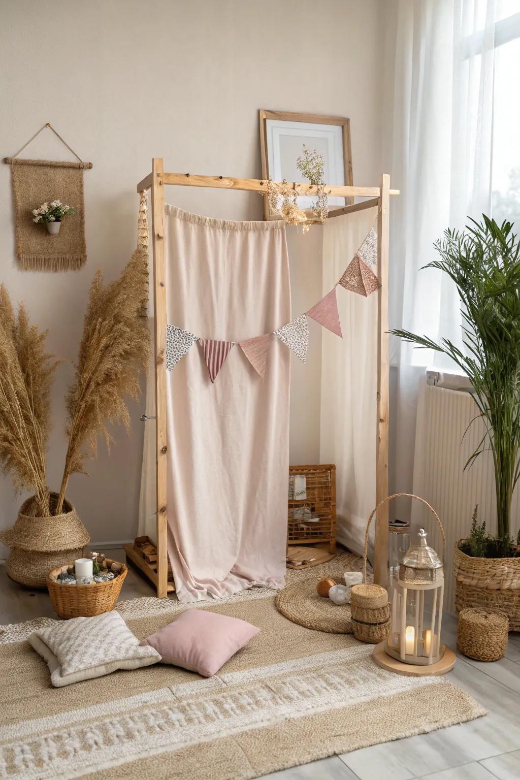 Create lasting memories with a playful DIY photo booth setup.