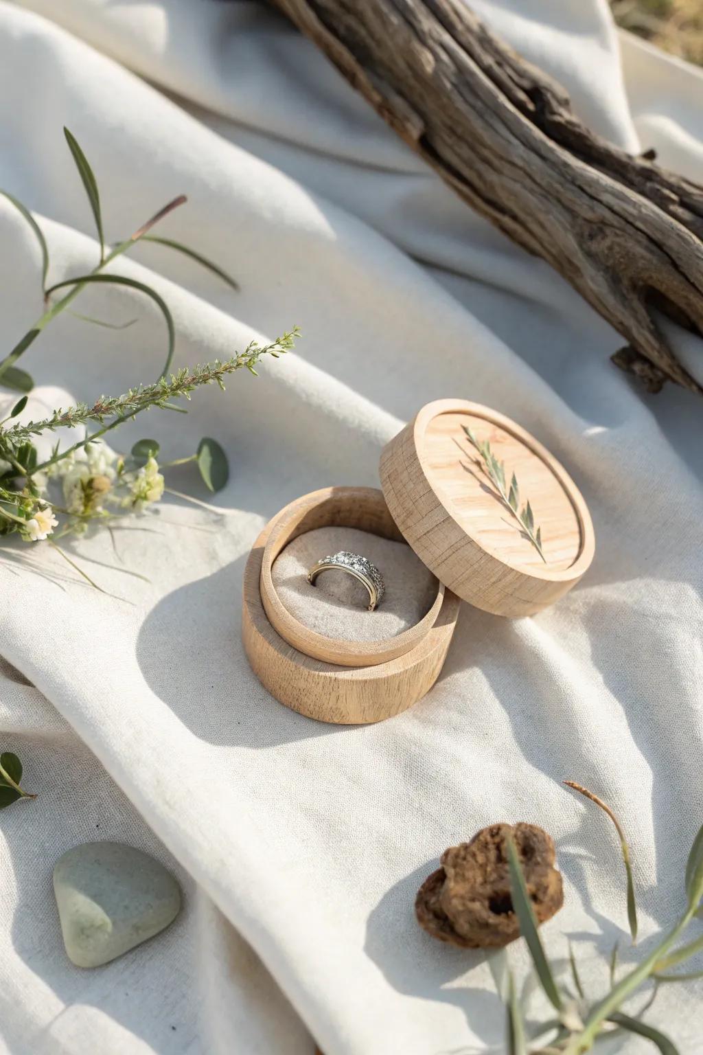 Show your love for the planet with an eco-friendly ring box that's as kind to nature as it is to your heart.