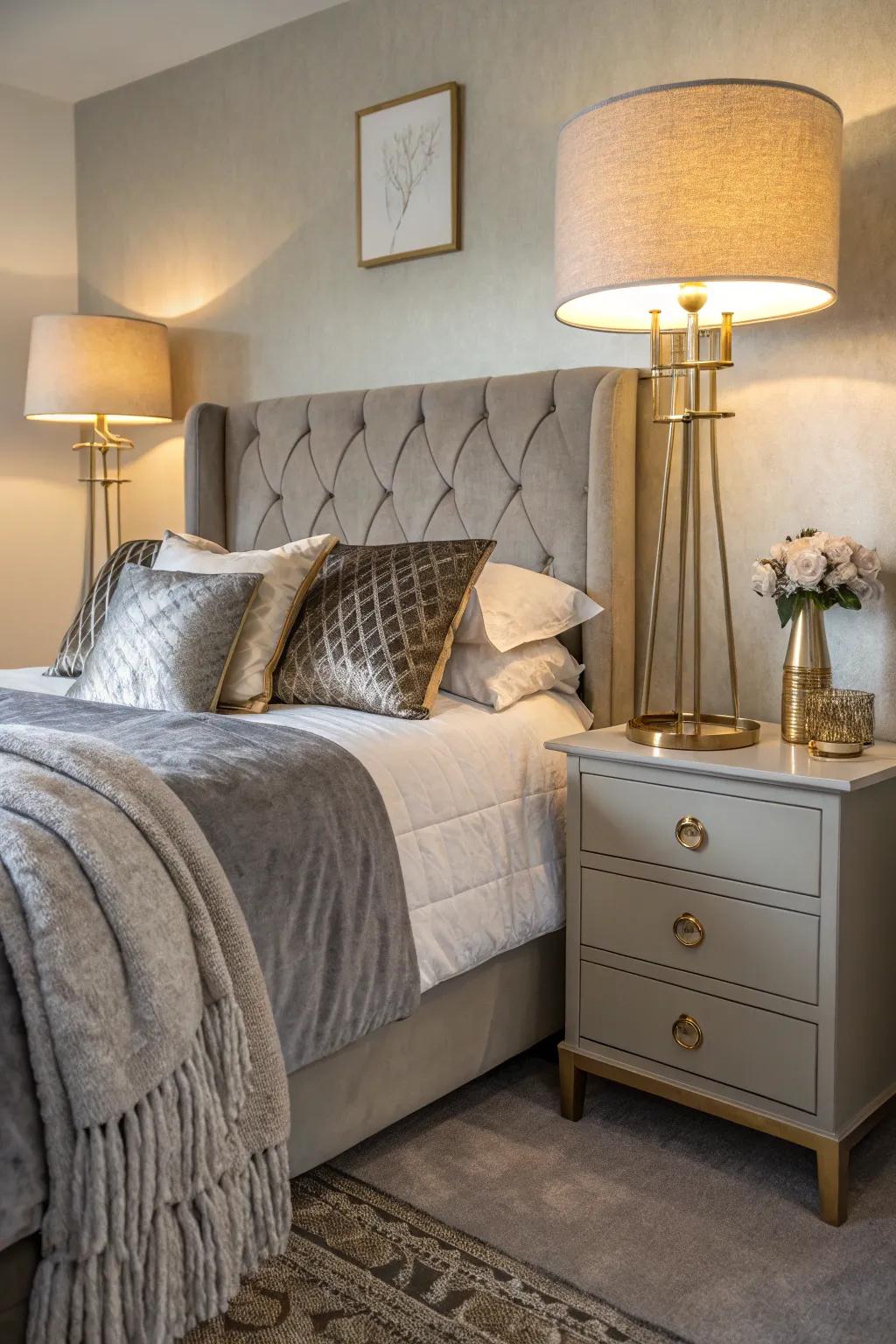 Illuminate your bedroom with layered lighting that sets the perfect mood for every occasion.