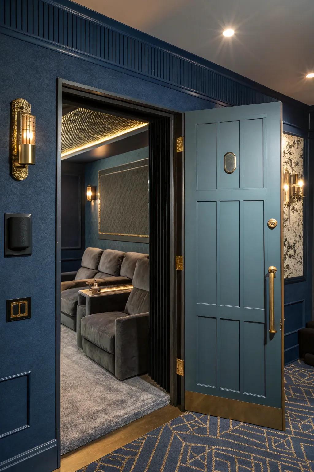 Immerse yourself in cinematic bliss with a door that keeps the world out and the sound in.