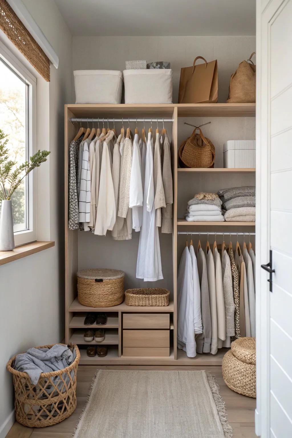 A capsule wardrobe creates a curated, wearable collection, reducing decision fatigue and enhancing style.