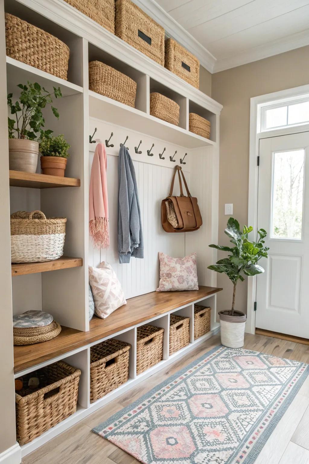 Keep your mudroom neat and ready for spring adventures.
