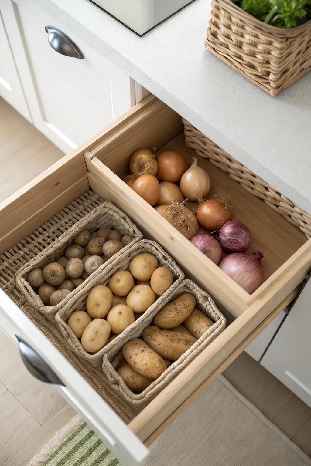 Achieve order with clever drawer dividers for your kitchen.