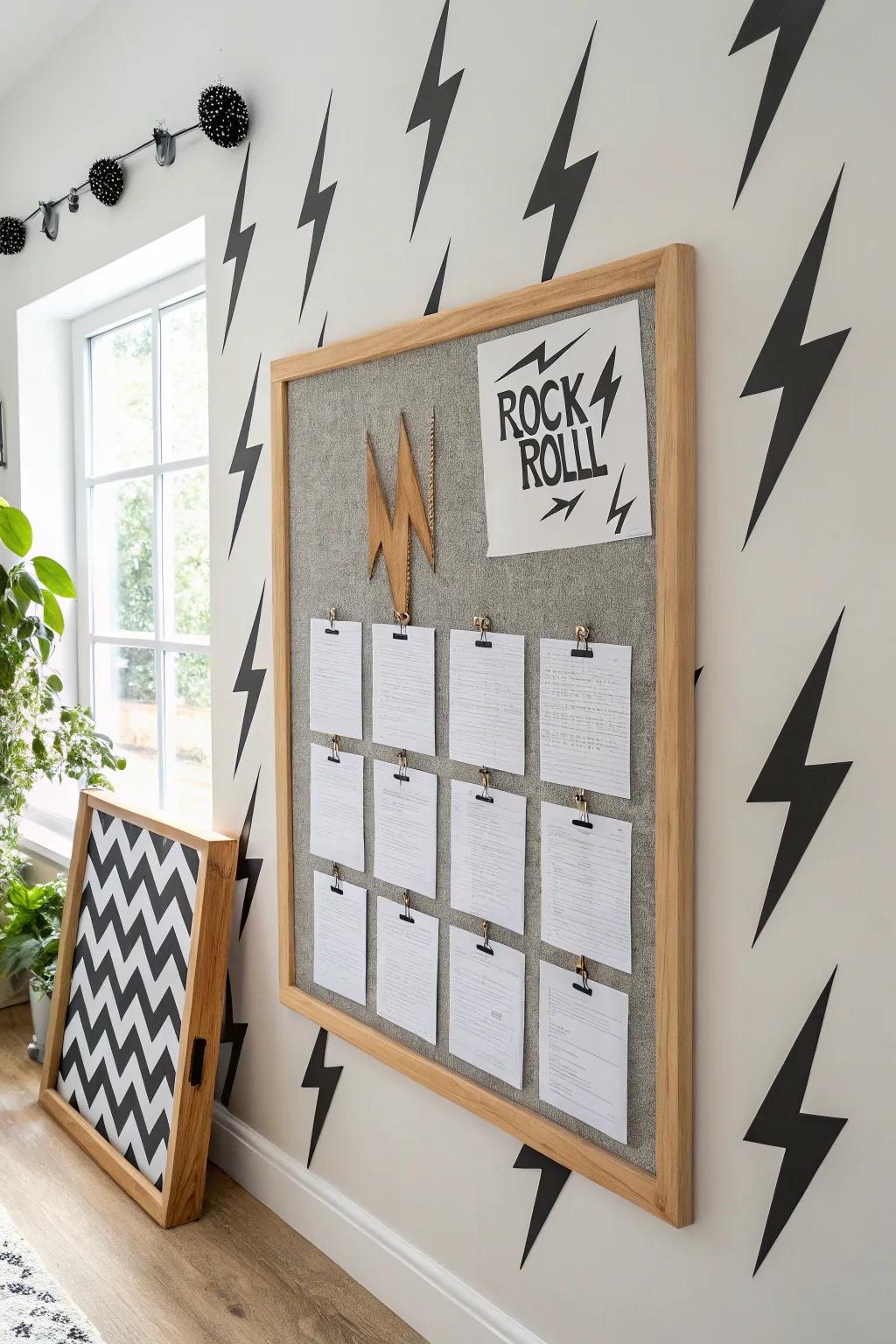 Electrify your decor with lightning bolt borders that add dynamic energy.