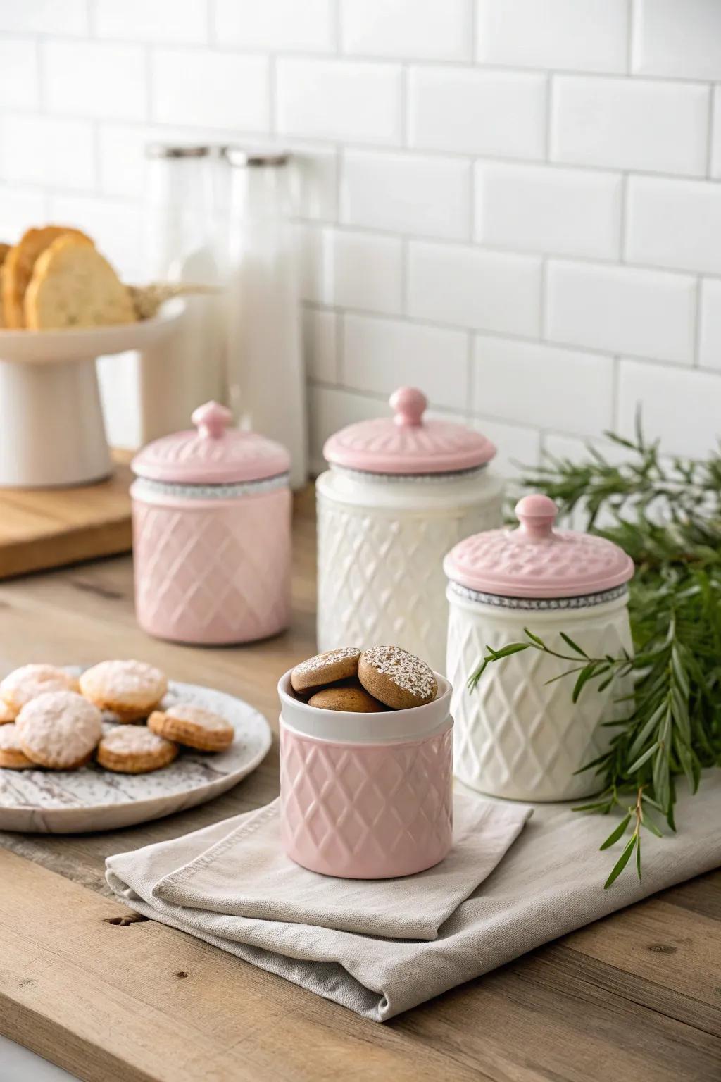 Combine decor and indulgence with a charming display of sweet treats.