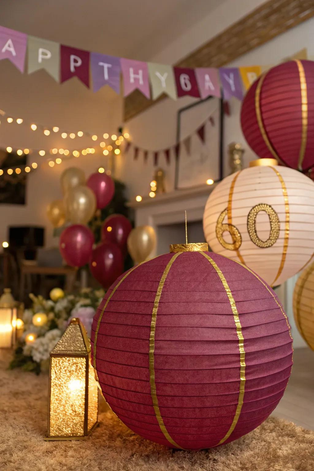 Elevate your decor with unique hanging decorations that add a splash of color. 🎈🌈 #HangingDecor #PartyAtmosphere