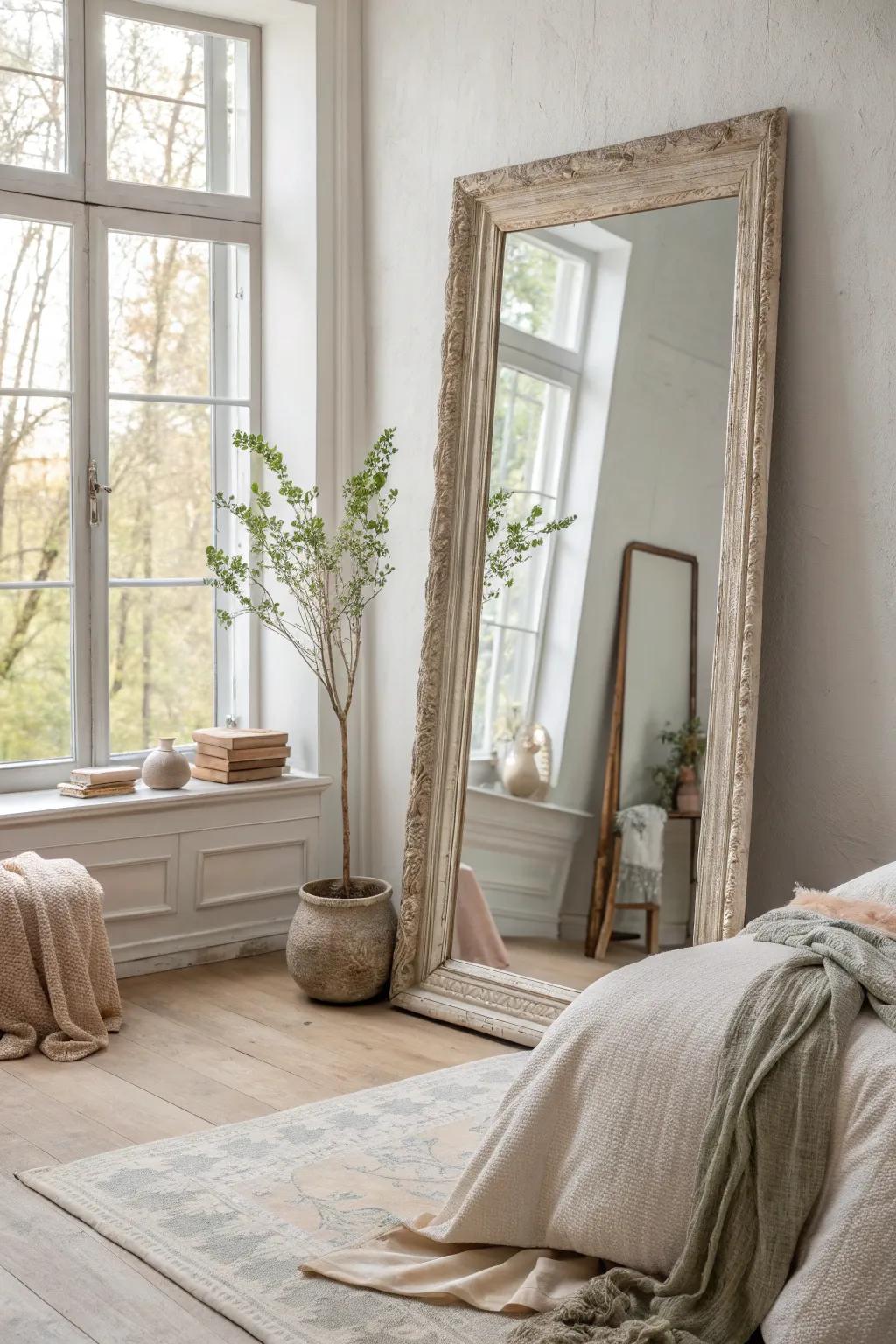 Mirrors add magic and depth to your room.