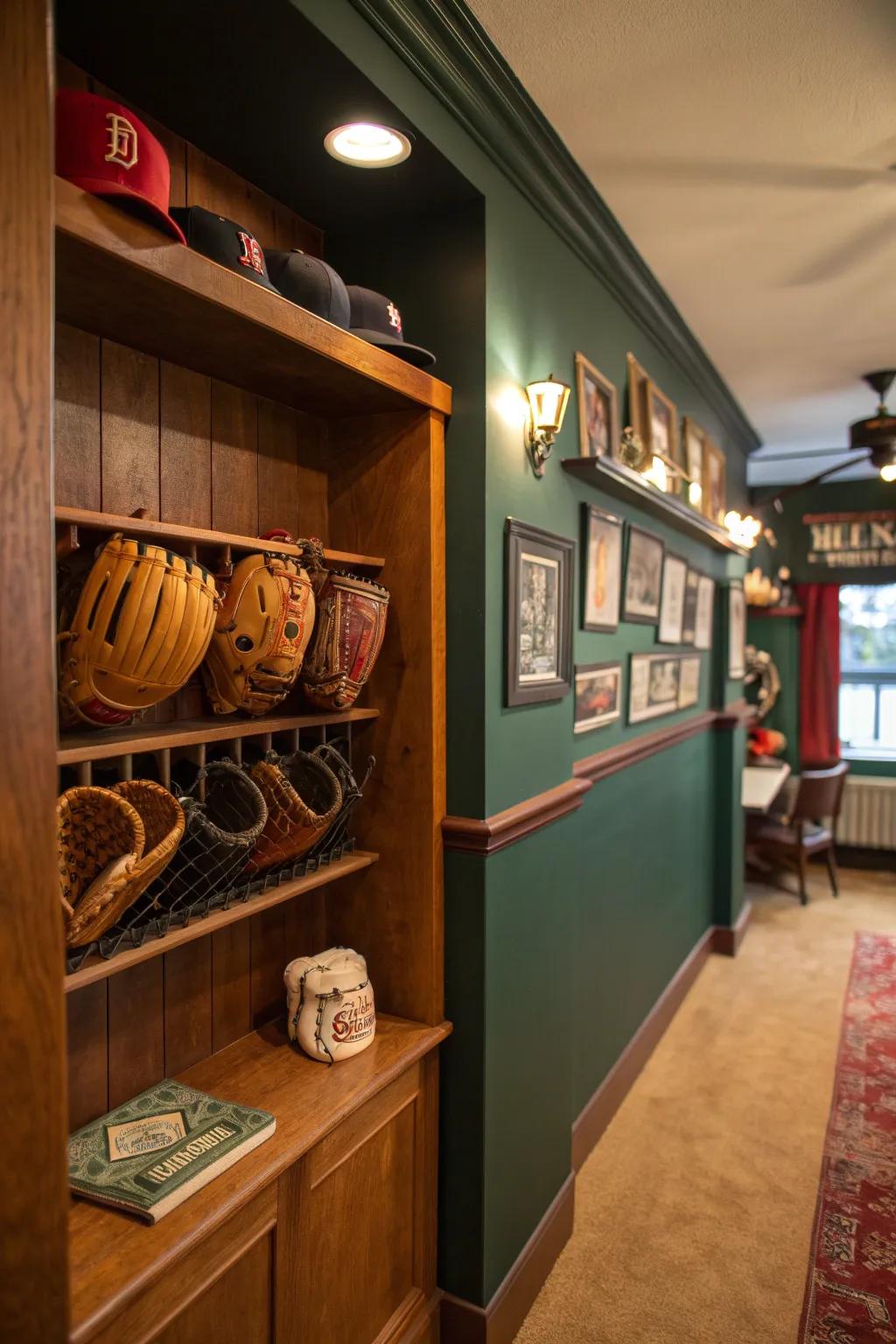 Keep it neat and sporty with creative storage solutions.