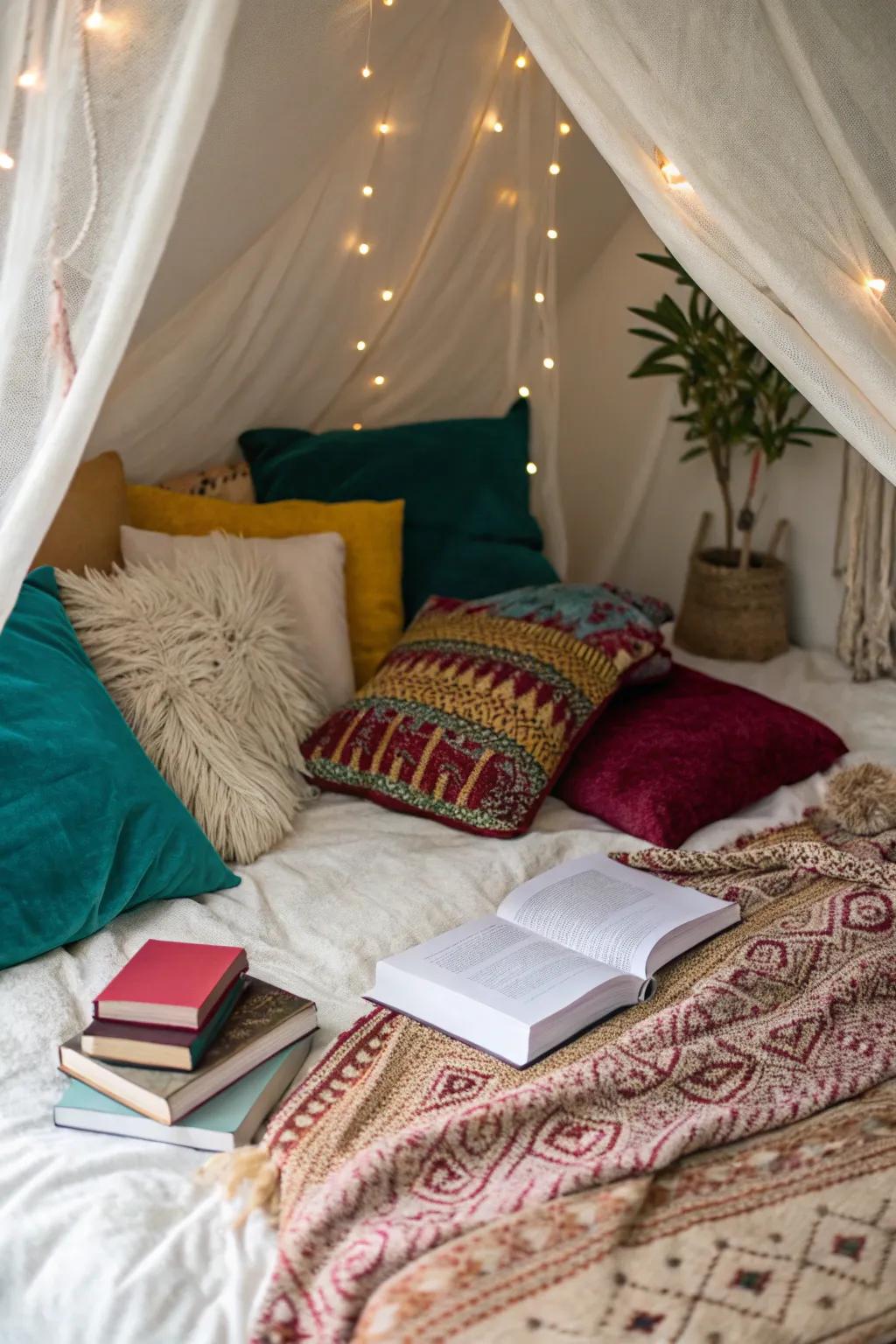 Infuse energy into your nook with bright colors and vibrant accessories.