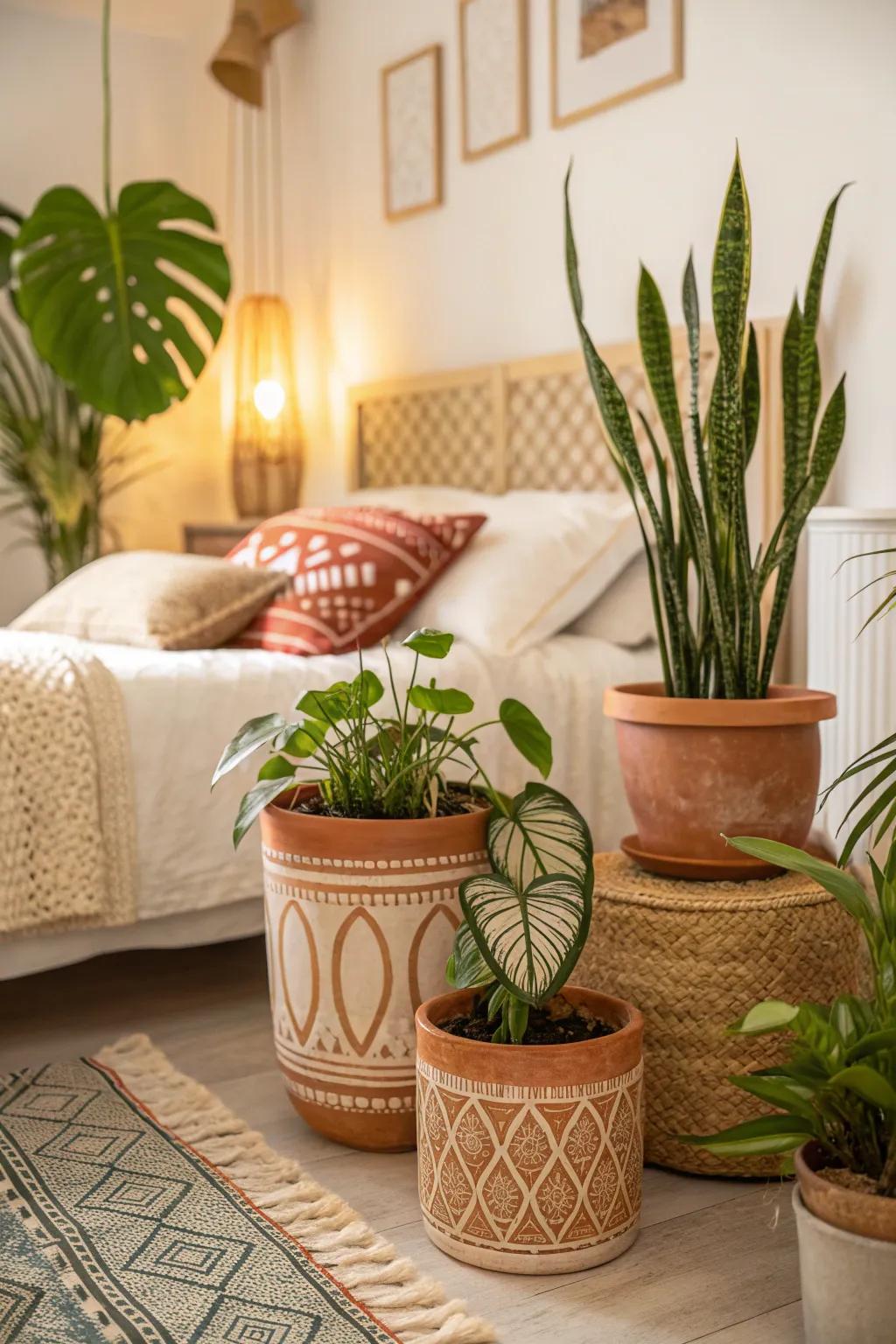 Diverse planters add character and charm, making your botanical collection truly unique.
