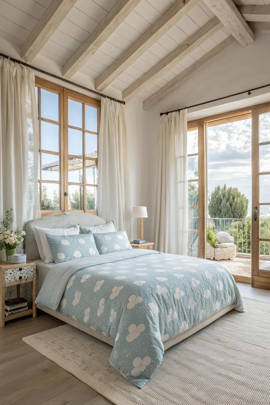 Achieve subtle elegance with understated cloud patterns that elevate your decor.