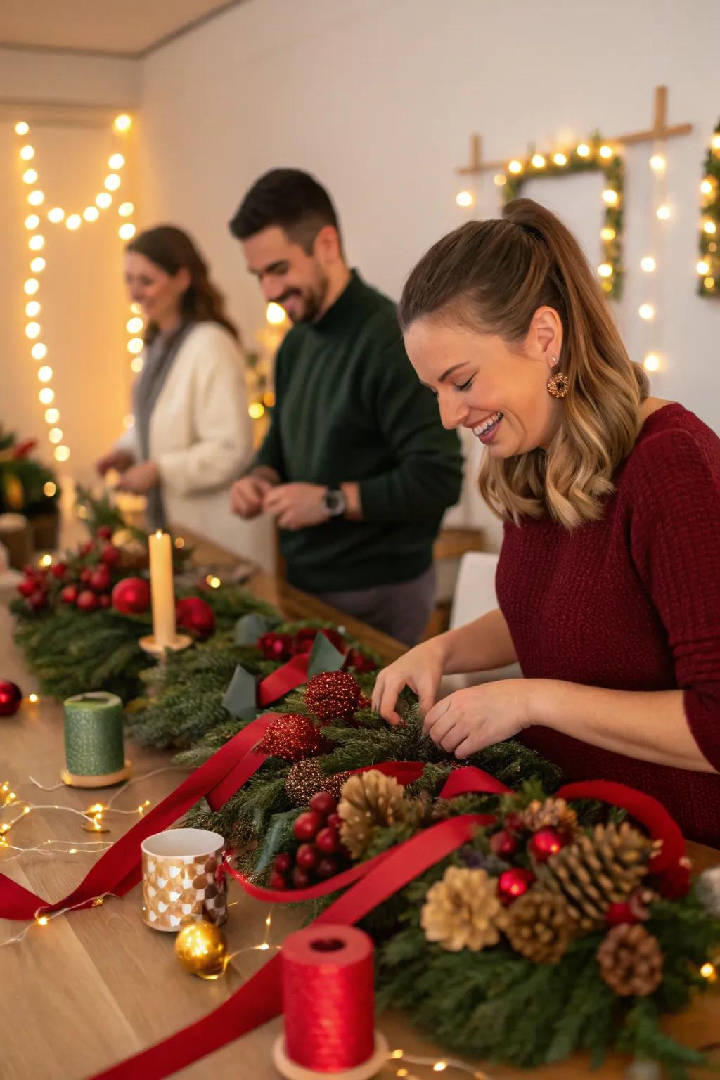 Foster creativity with a garland workshop that brings everyone together. 🎨 #DIYDecor #CreativeOffice